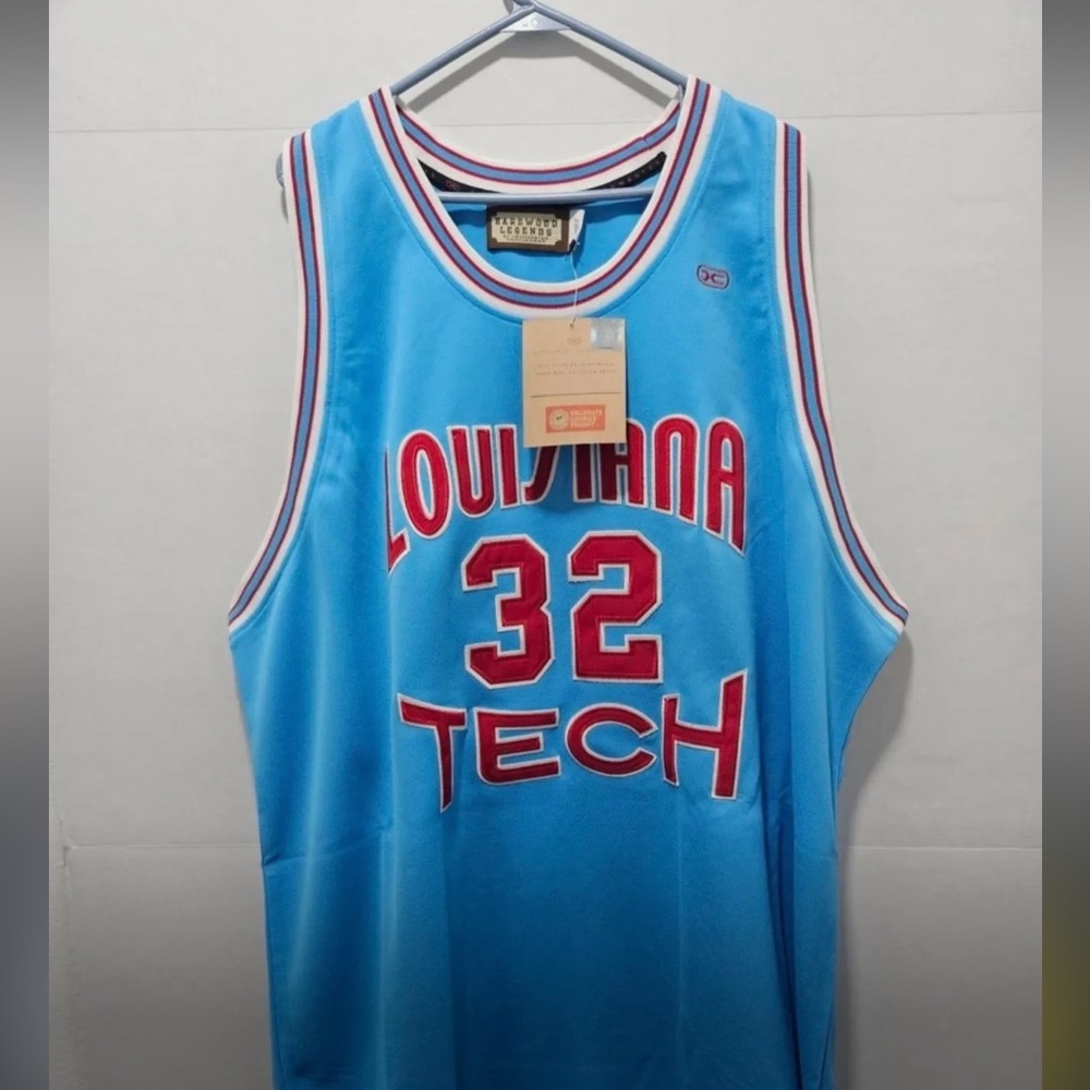 Louisiana Tech Karl Malone 32 Jersey 4XL Hardwood Classic 1983-1985 Stitched NWT